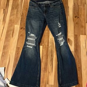 hollister bell bottom jeans
